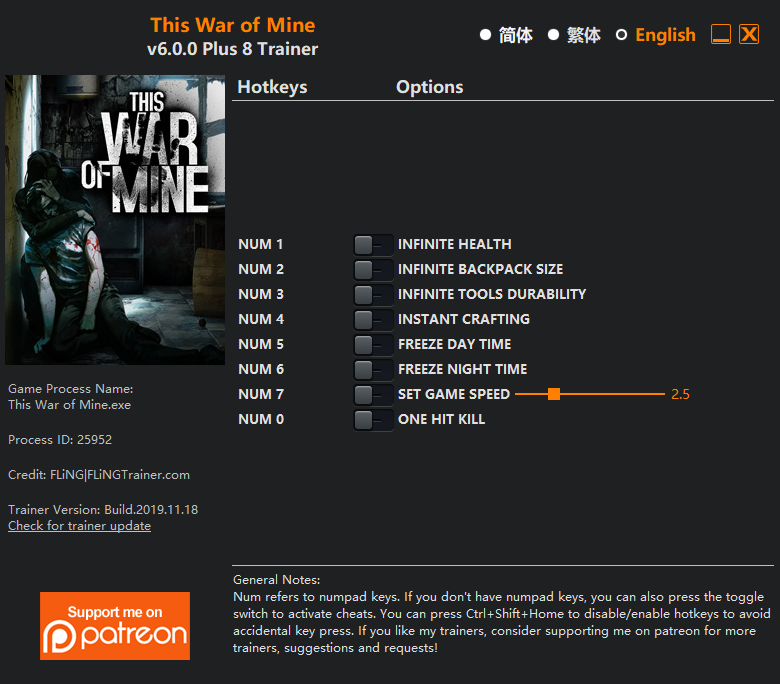 This War Of Mine Trainer Fling Trainer Pc Game Cheats And Mods