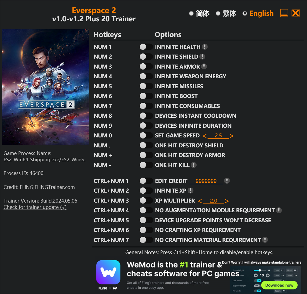 Everspace 2 Trainer/Cheat