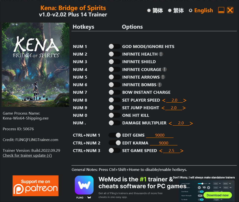 Kena: Bridge of Spirits Trainer/Cheat