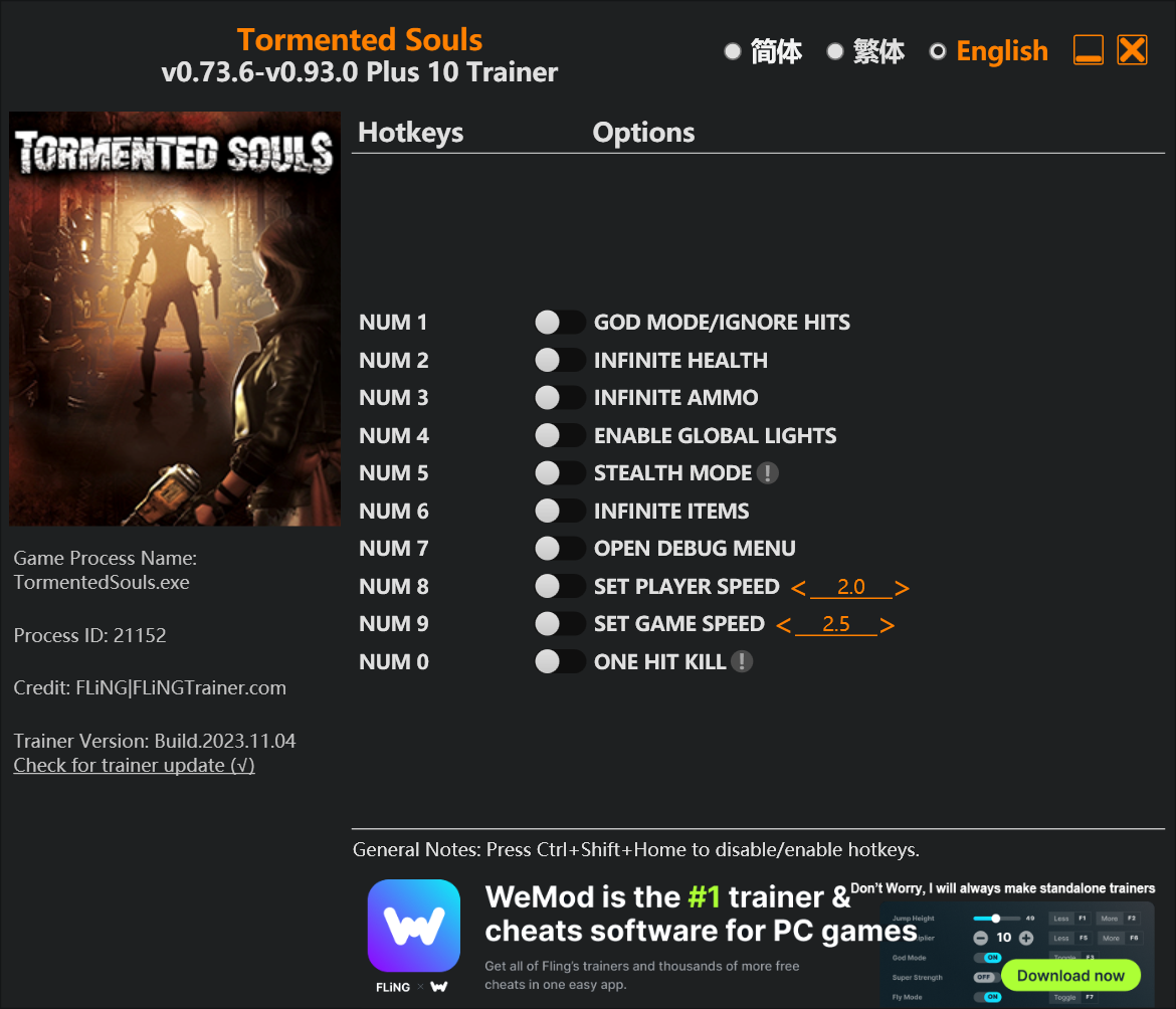 Tormented Souls Trainer/Cheat