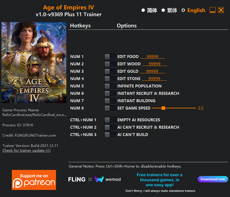 Age of Empires IV Trainer/Cheat
