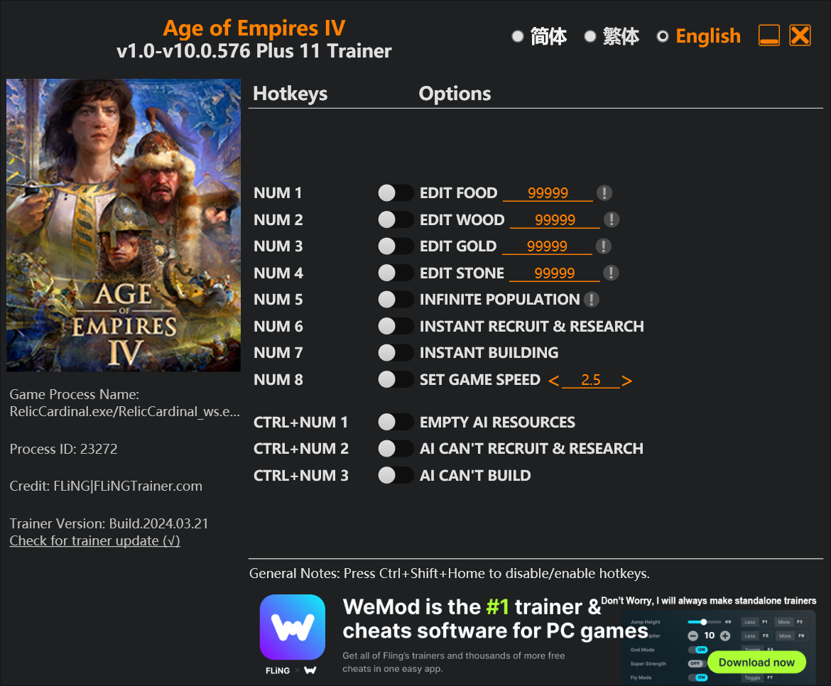 Age of Empires IV Trainer/Cheat