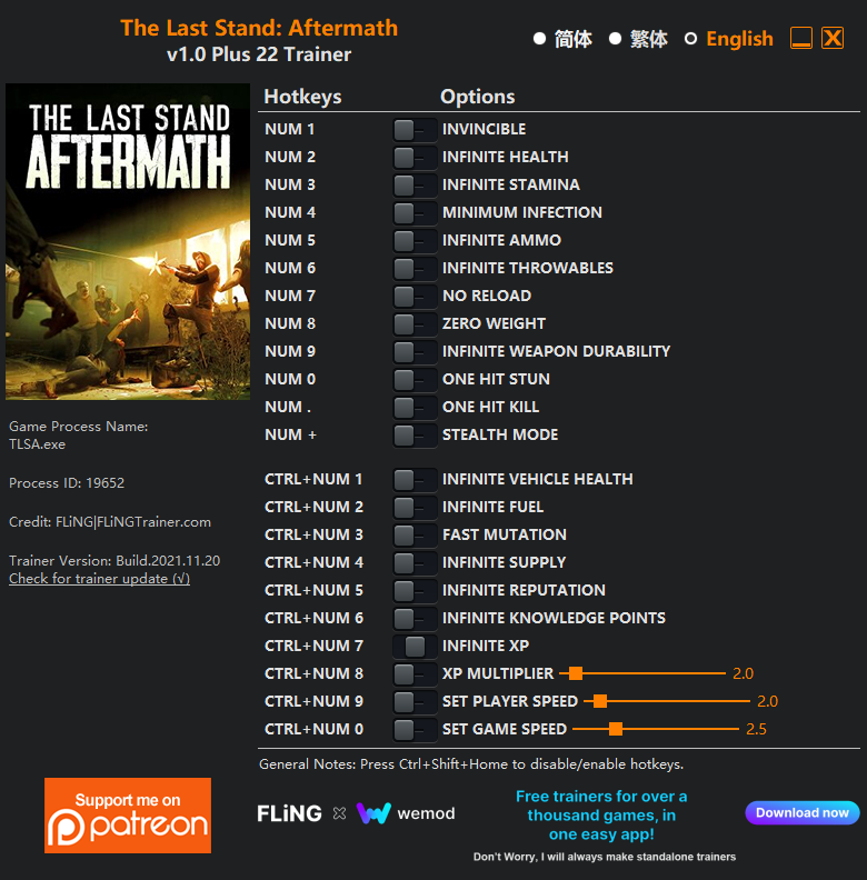 The Last Stand: Aftermath Trainer/Cheat