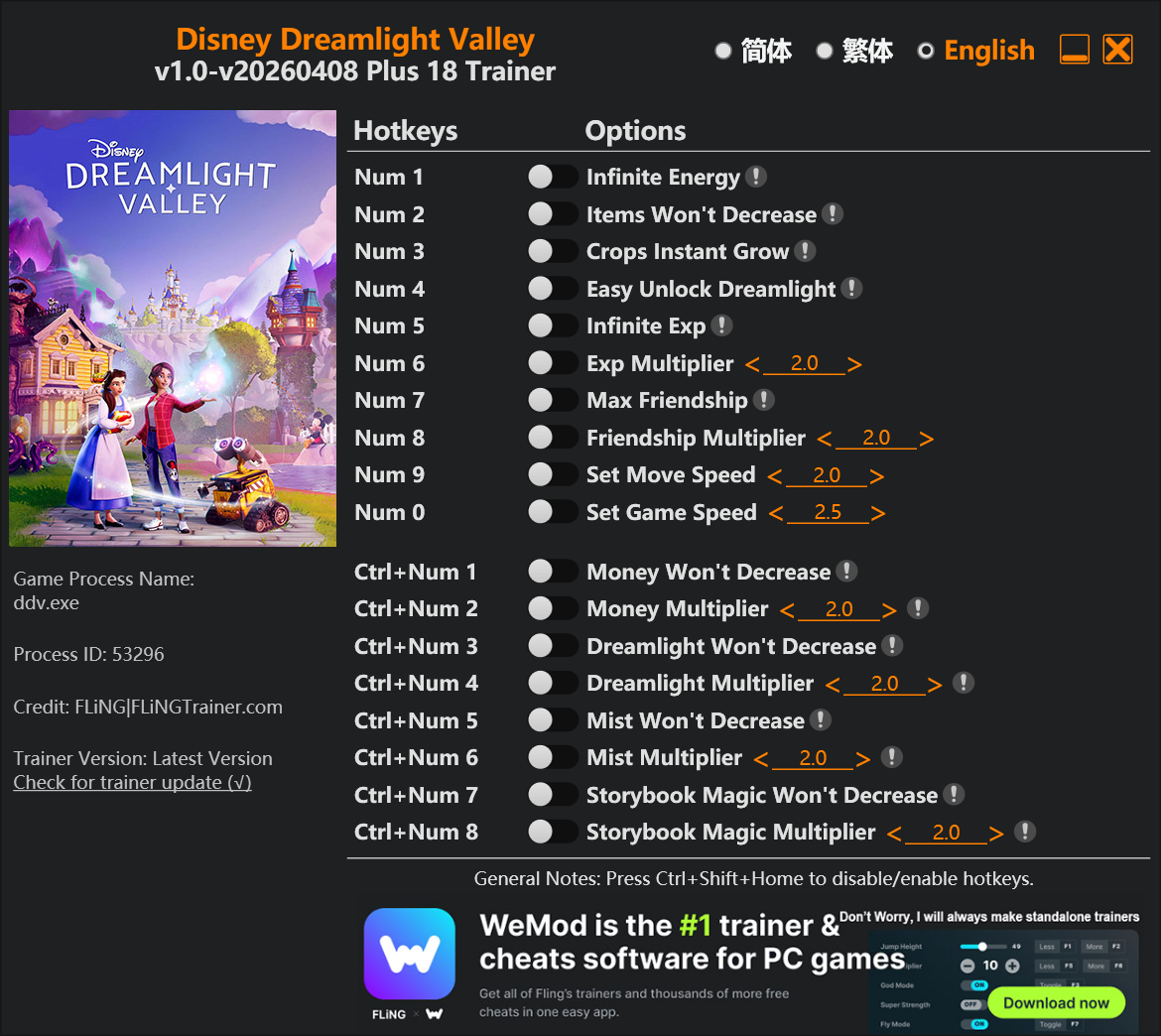 Disney Dreamlight Valley Trainer/Cheat