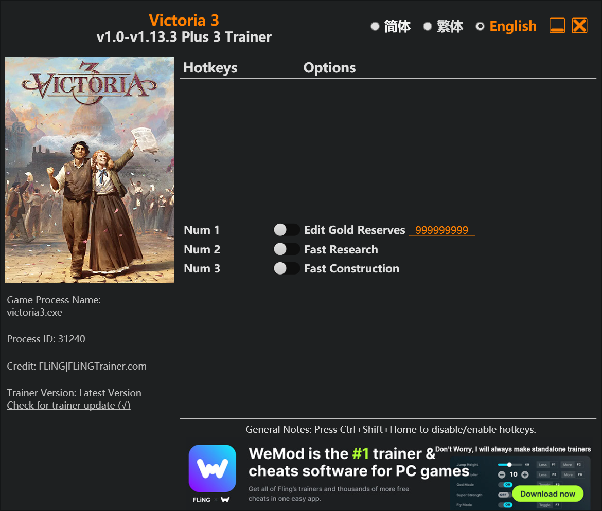图片[2]-单机游戏社区Victoria 3-3项修改器-2026.5.3.zip-单机游戏社区steamun