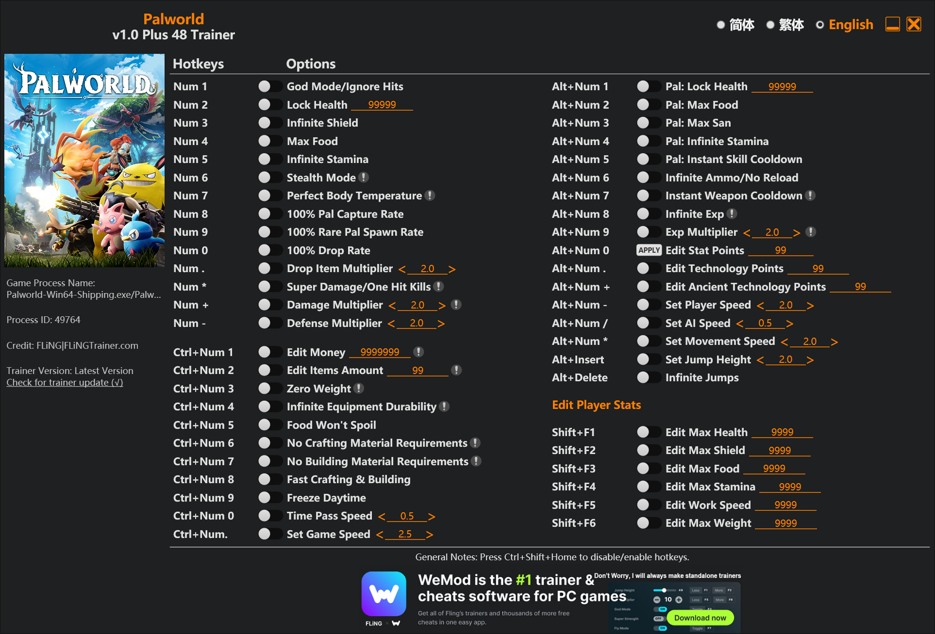 Palworld Trainer/Cheat