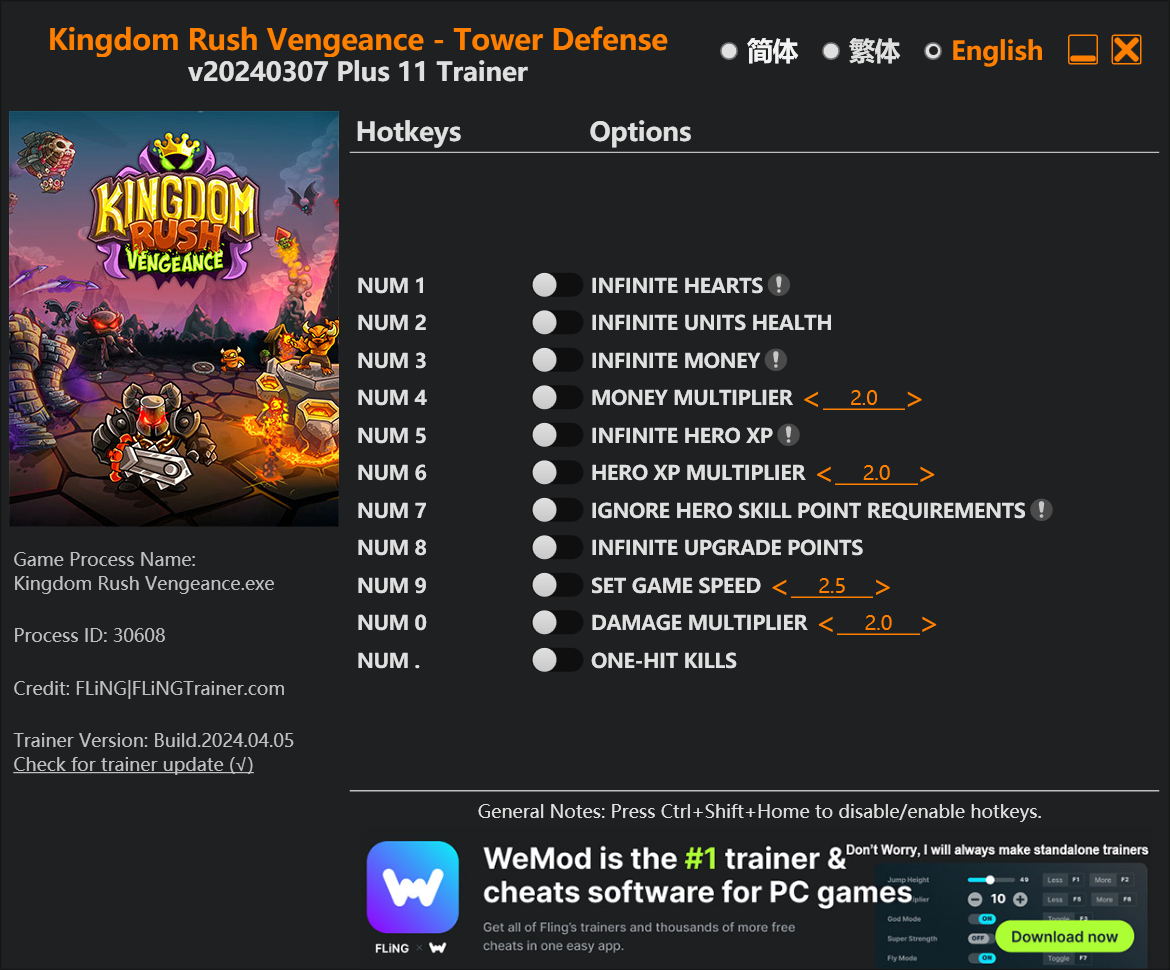 Kingdom Rush Vengeance - Tower Defense Trainer/Cheat