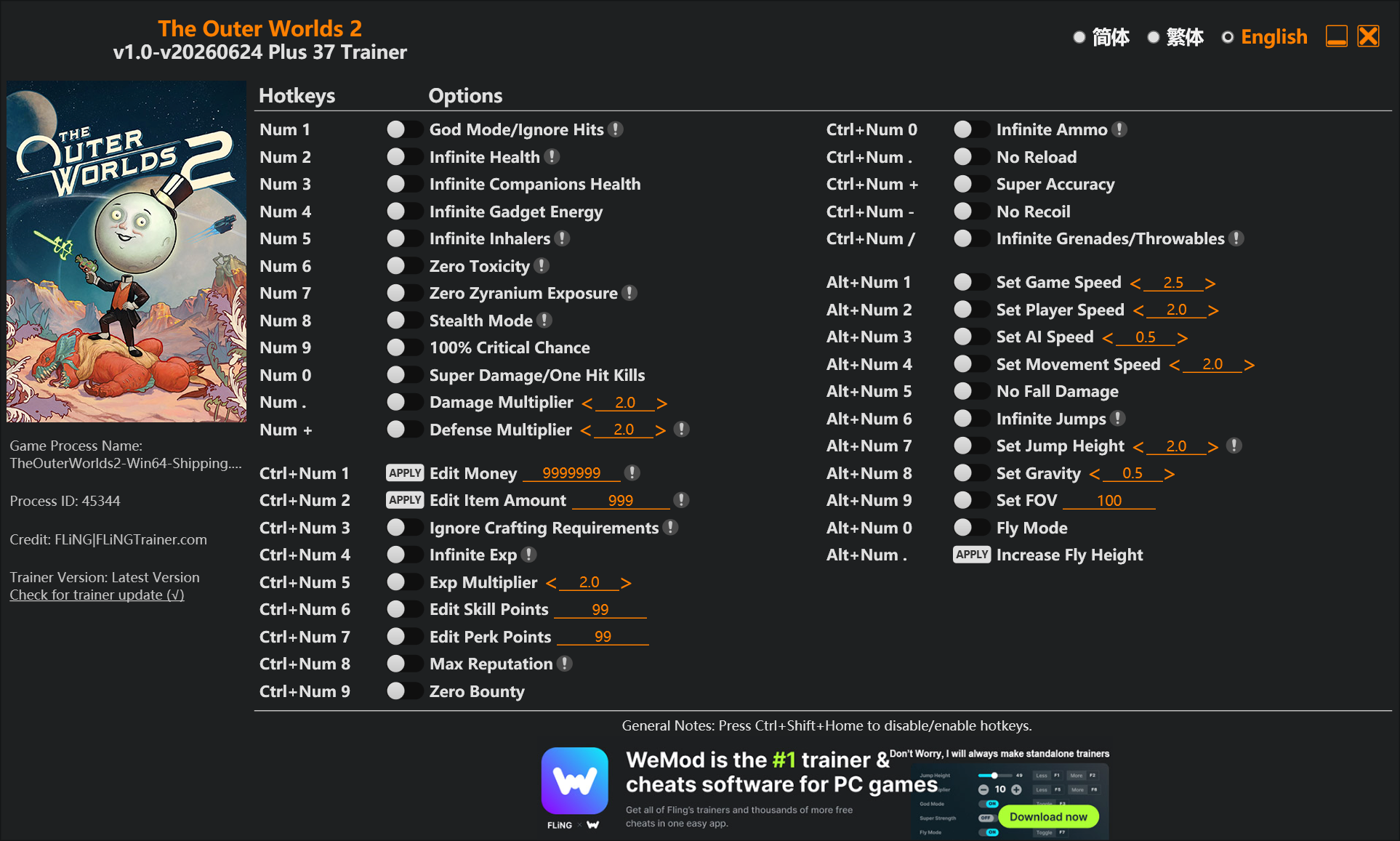 The Outer Worlds 2 Trainer/Cheat