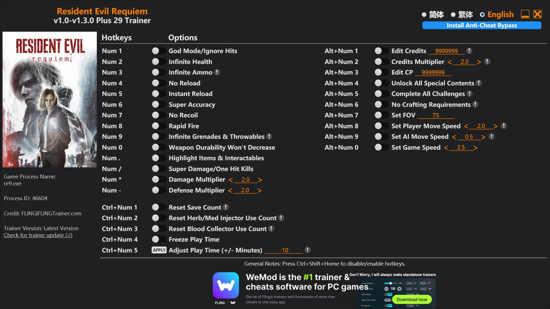 图片[2]-单机游戏社区Resident Evil Requiem-29项修改器-2026.5.8.zip-单机游戏社区steamun