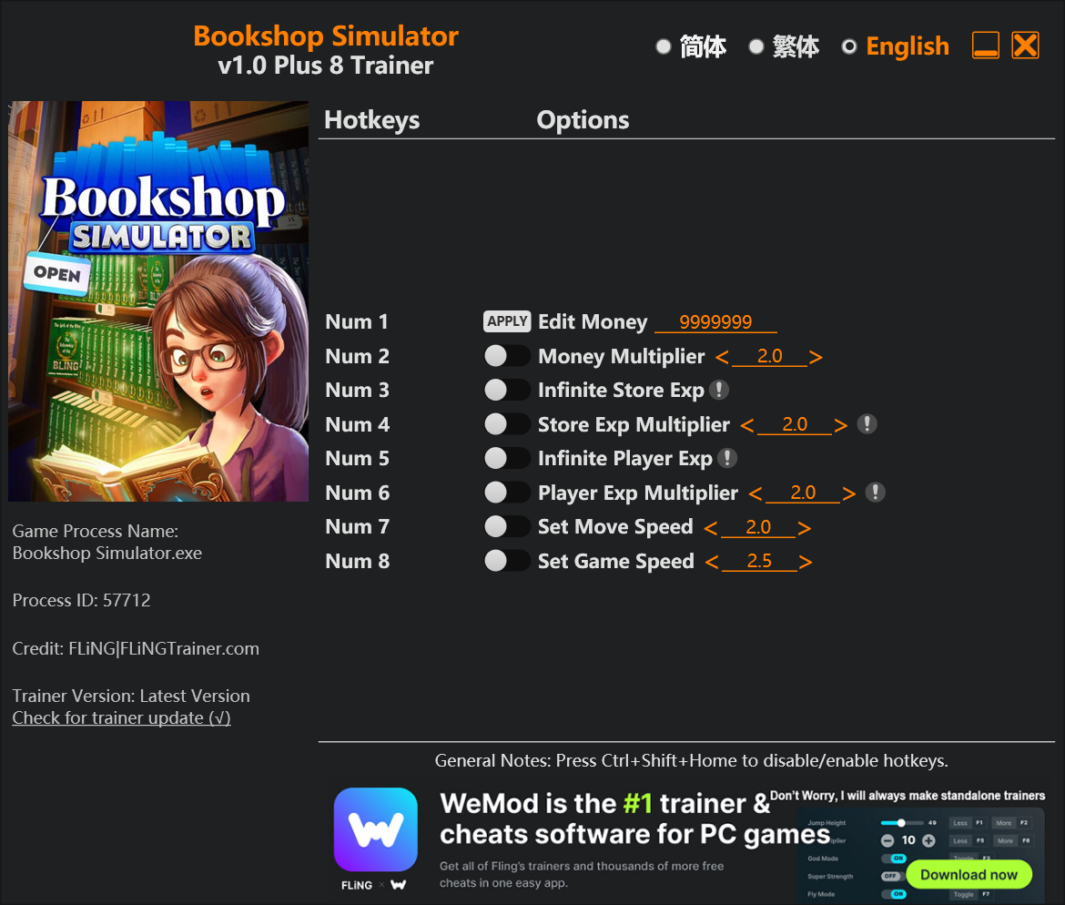 Bookshop Simulator Trainer/Cheat